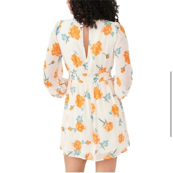 Free People orange floral mini dress - Picture 5 of 13